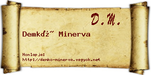 Demkó Minerva névjegykártya